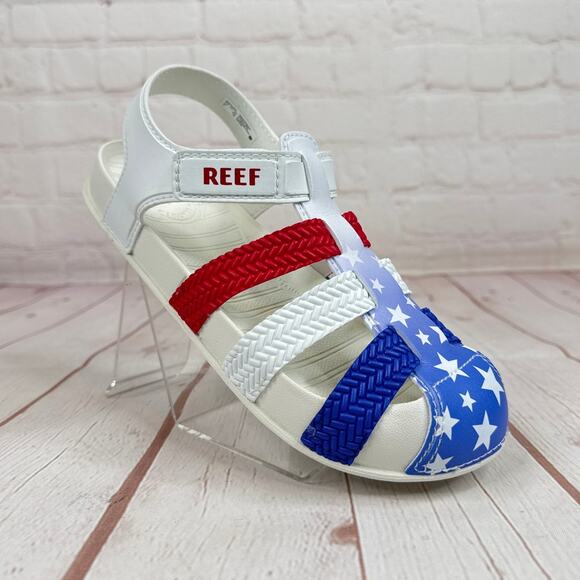 Reef Water Beachy Americana 24 Kids Sandals Size 2 - Picture 1 of 11